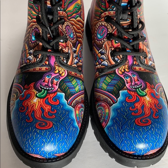 Shoes - Graphic Combat Boots. New Without Tags.